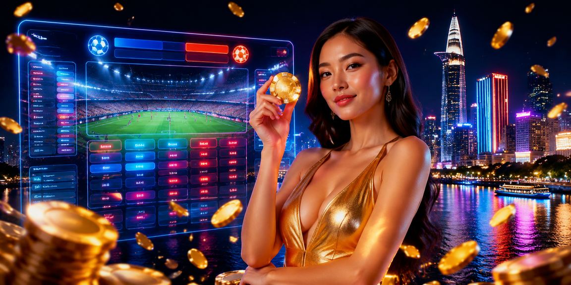 Nền tảng cá cược trực tuyến tại Hồ Chí Minh về đêm với ánh đèn neon
