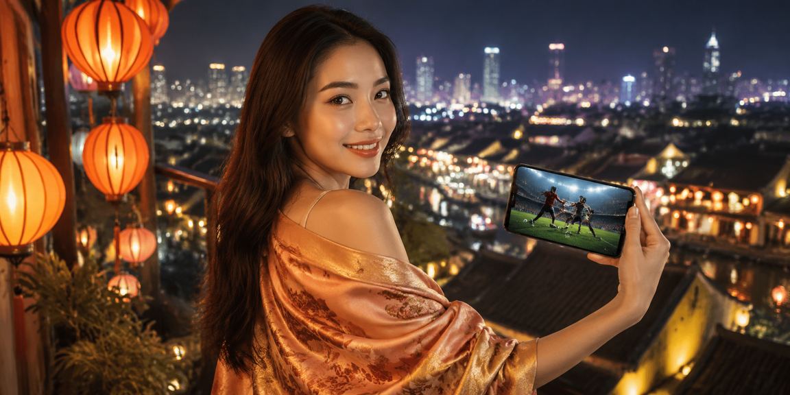 Người dùng Việt Nam phân tích kèo cược trực tuyến trên màn hình điện thoại trong buổi tối